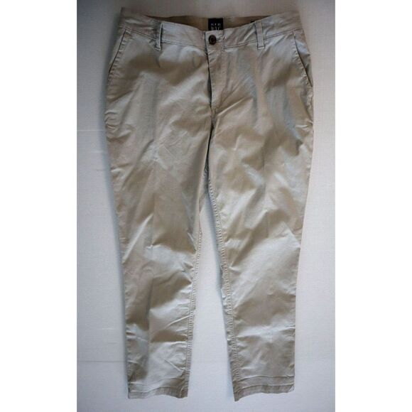 GAP Women's Sz 6 Tan Stretch Twill Relaxed Girlfriend Khaki Pants with Washwell - Picture 1 of 9